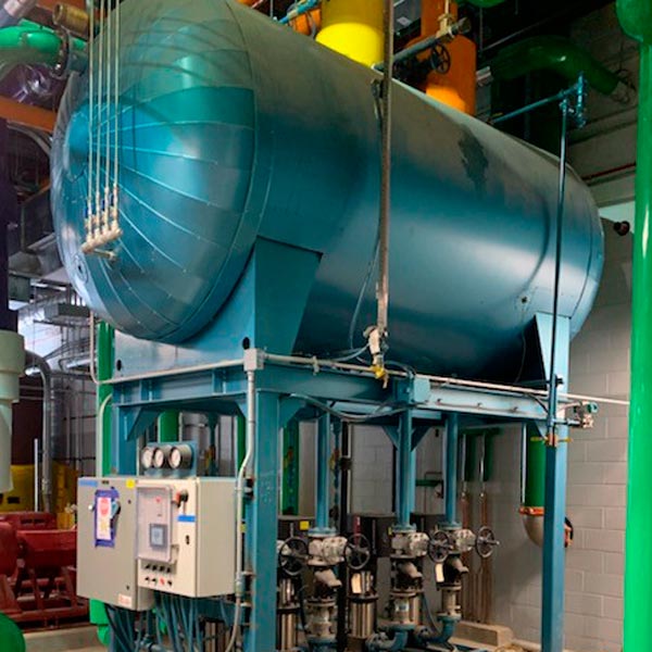 Industrial boiler tank